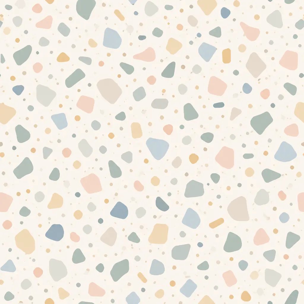 Seamless pastel terrazzo pattern from the AI pattern generator