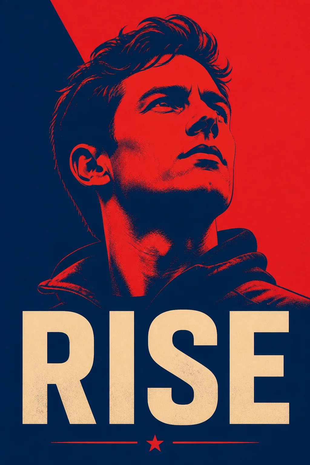 Motivational poster with a bold headline made with the Creating Image AI poster maker