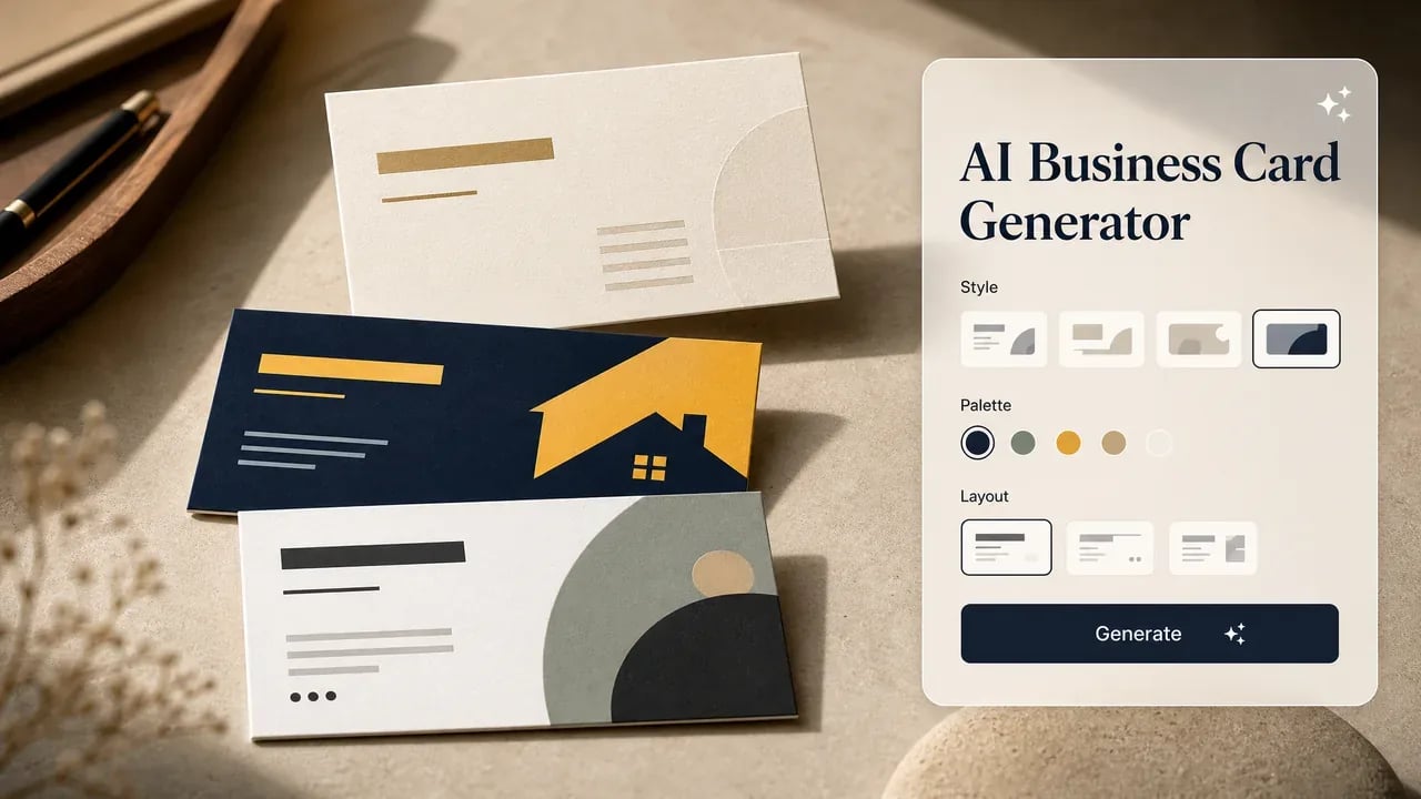 Horizontal business card visual drafts with clean hierarchy and abstract contact lines.