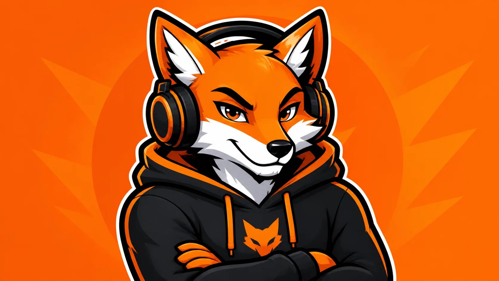 A mascot-style fox avatar in a hoodie, made with the AI avatar generator