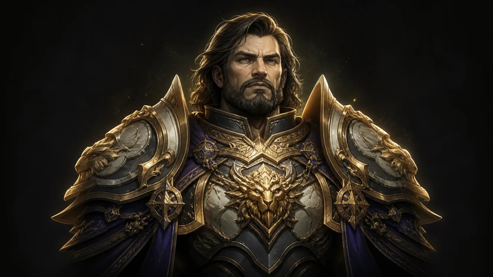 A stylized fantasy warrior avatar bust, made with the AI avatar generator