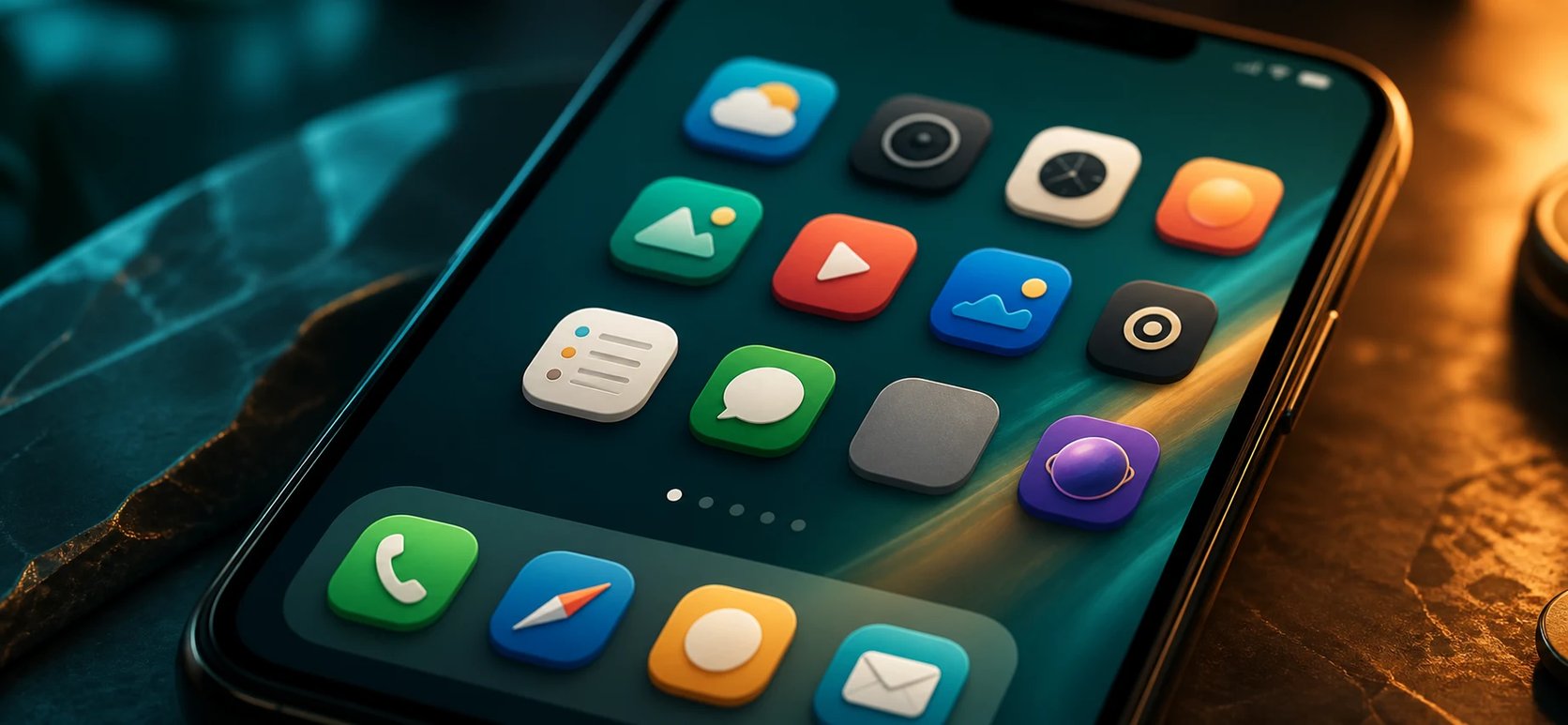 A polished AI-generated app icon replacing a plain placeholder