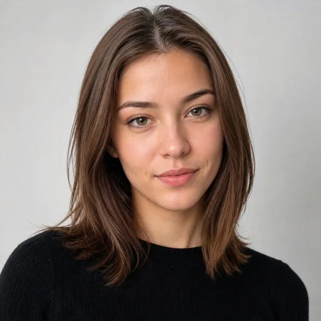 Portrait photo used to preview a new hairstyle before generating