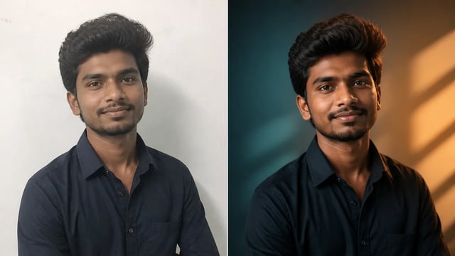 Example before and after of an AI image-to-image edit